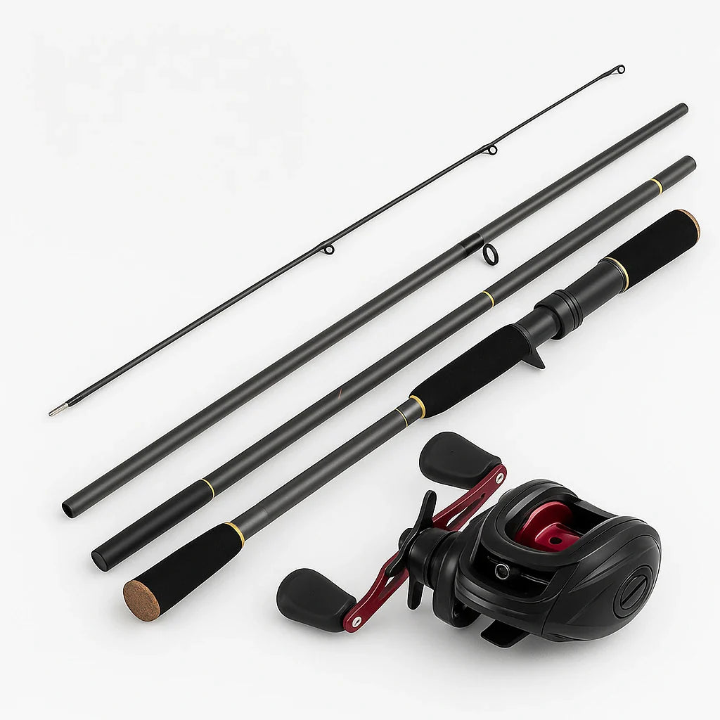 Kit de Pesca com Carretilha Abu Garcia Black MAX3 + Vara Fishing PRO Carbon (1.8m/2.1 4p)