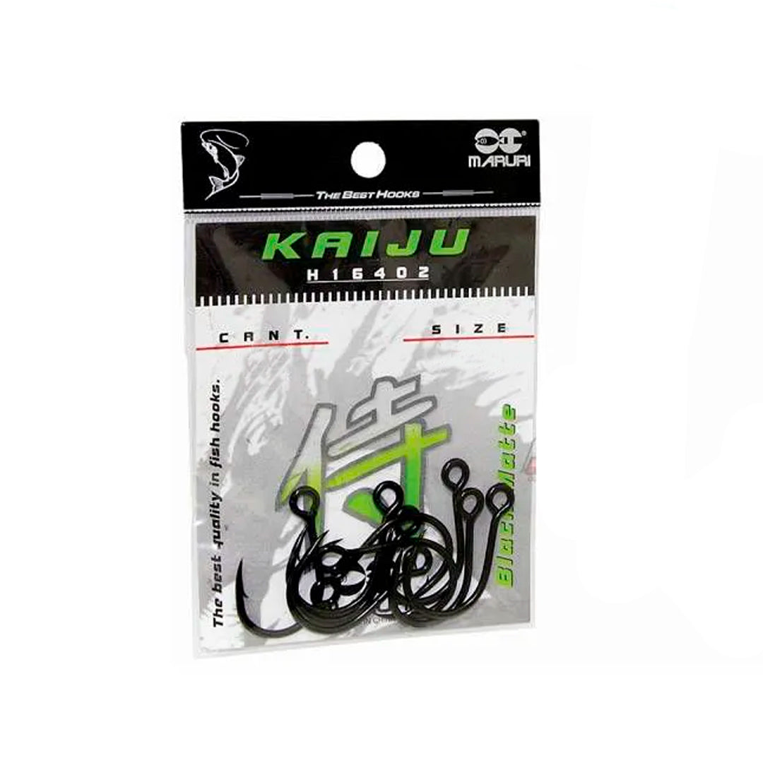 Anzol Inline Maruri Kaiju Black H16402 N°1 Cartela com 10 Unidades