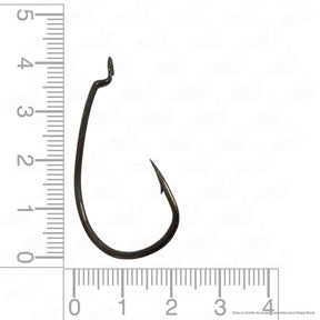 Anzol Offset 2/0 EWG Monster 3x Aço Carbono Reforçado Cartela com 3 Unidades