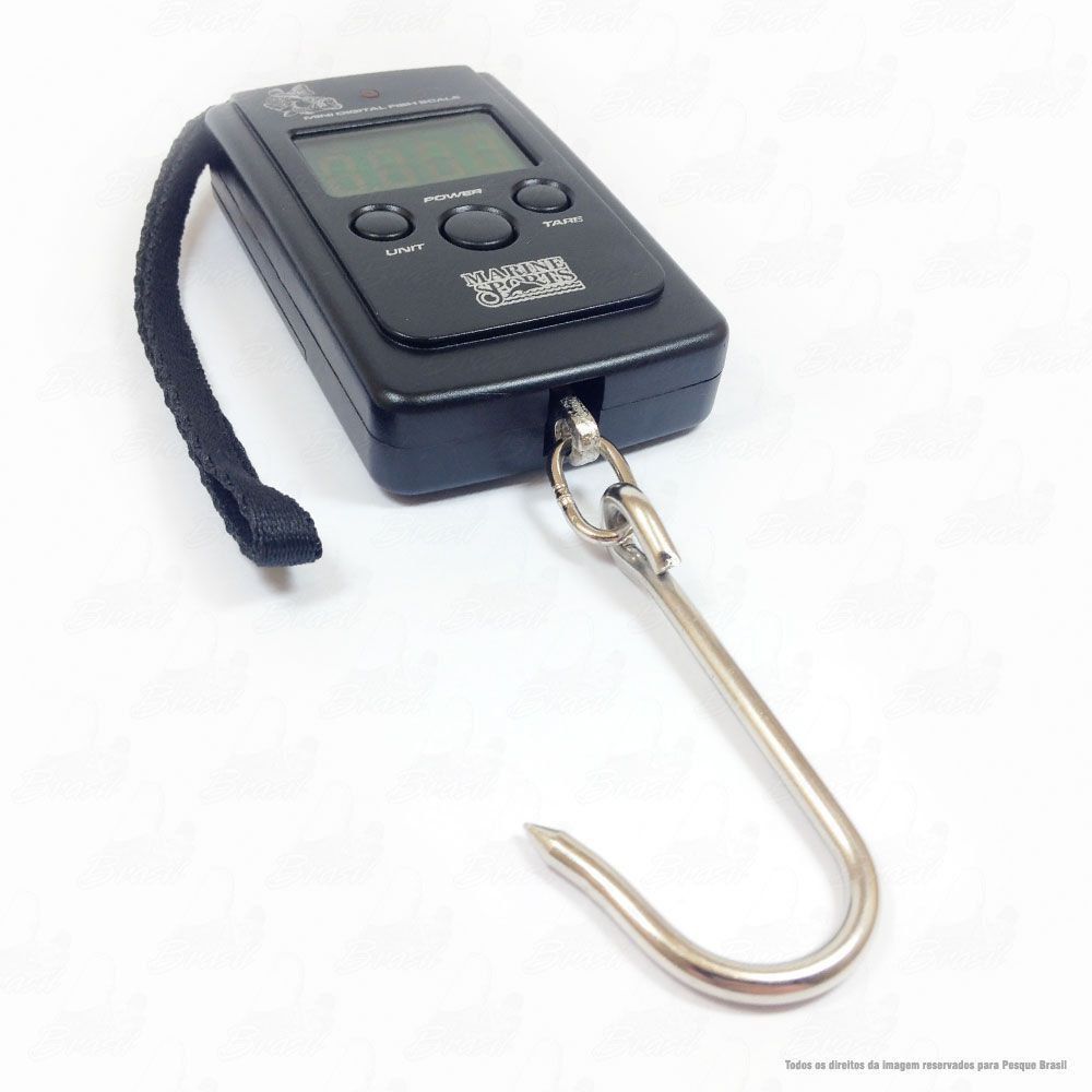 Balança Digital Marine Sports Mini MS-DS03D Fish Scale 40Kg 88Lbs e Termometro