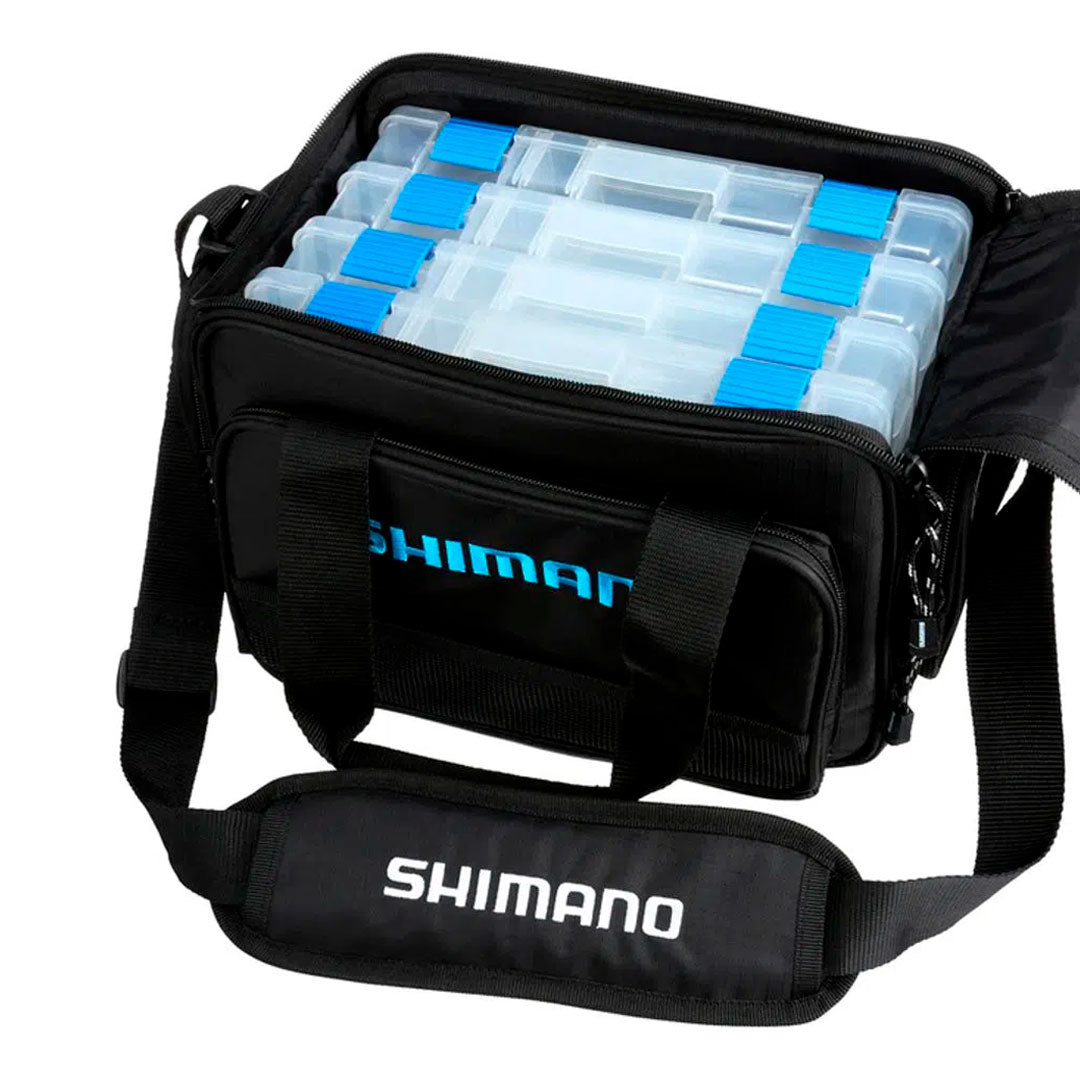 Bolsa de Pesca Shimano Baltica Apetrechos C/ 4 Estojos - Preta Média